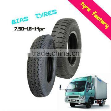 7.50-16-14PR whole sale excellent traction durable wear resistance light truck bus tyres TBB tires