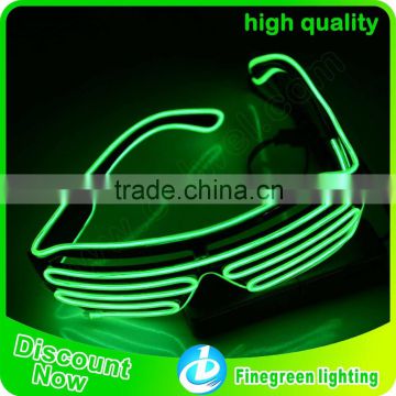 New design el wire glasses for party decoration high brightness el light glasses el wire decoration