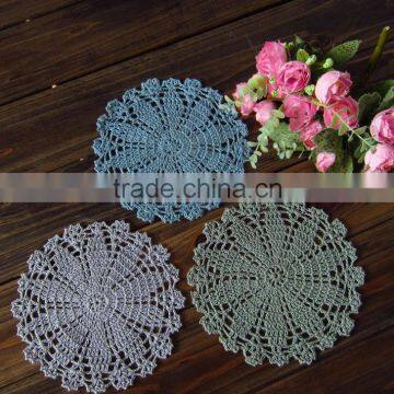 18cm Hand Crochet Flower Doilies,Decorative Table Round Doilies for Sale photo-2
