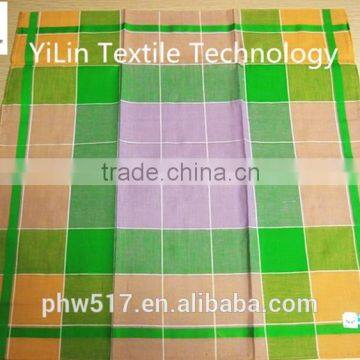 NO11 High quality 100% cotton handkerchief colours plaid satin handkerchief