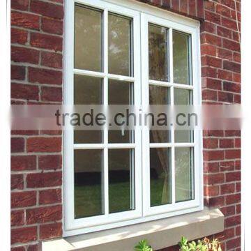 Attractive price new genre pvc iron window grill design and casement window