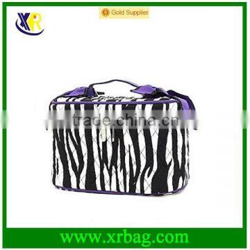 2015 Quilted Zebra Print Cosmetic Bag with Bows