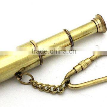 Brass Telescope - Nautical Maritime - Mini Spyglass - Pendant / Keychain- 13440