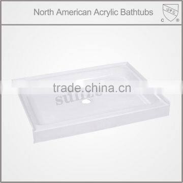 North America market UPC/cUPC certified left and right center drain shower base, shower trays, cupc tile rim base