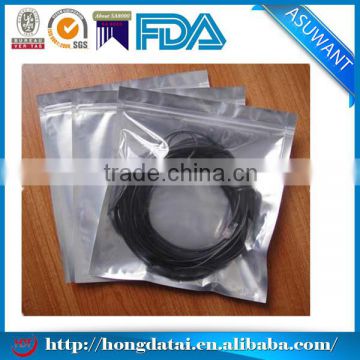 Plastic heat seal hanger bag for earphone packing/date line