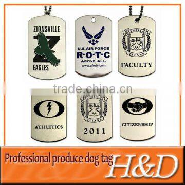 laser engraving wholesale dog tags with stripe