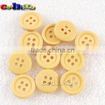 15mm(24L)Dia Imitation Wood Resin Buttons 4 Holes Sewing Craft DIY Accessories For Hap Bag Shoe Garment #FLN003-15A photo-3