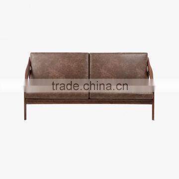 Hanm new design living room real leather sofa wooden frame sofa chair furniture