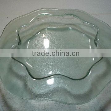 Octagon shaped clear glass plate