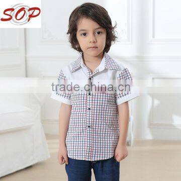 China factory private label clothing appare short sleeve kids clothing blouse for boys