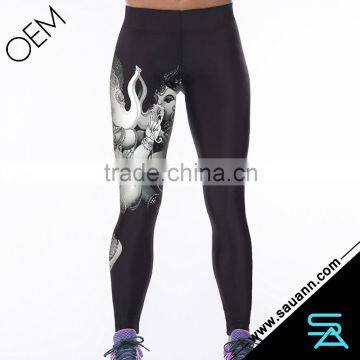 Women's Active Style Elastic Waist Colorful Quick Dry Elephant Print Sport Leggings