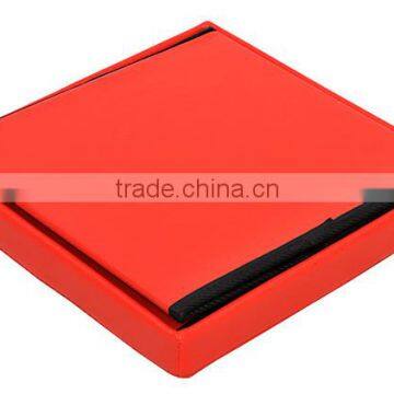 Orange Faux Leather Foldable Ottoman Box photo-5