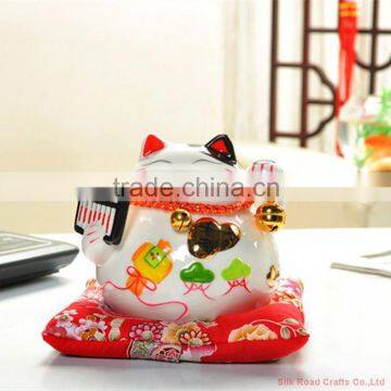Smooth and Bright Porcelain Lucky Cat photo-3