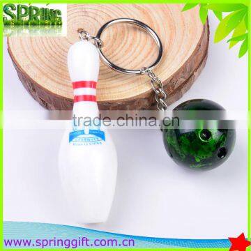 bowling gift key ring paint color bowling ball keychain,bowling equipment key chain