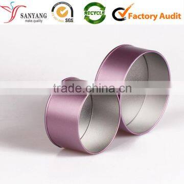 Small round metal tin box varnished printing