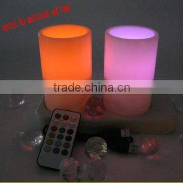 Wireless Rechargeable Led Plastic Candle With USB Wire photo-2