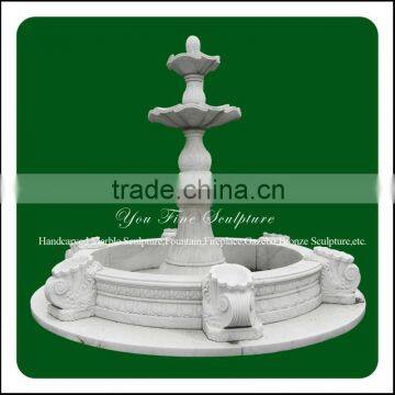 Natural 3 tiers White Waterfall Stone Fountains