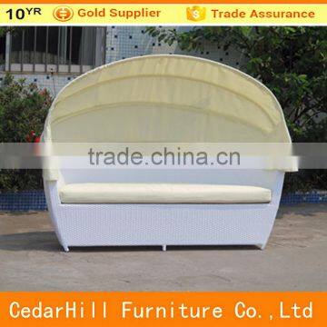 2016 hot sale PE rattan and Aluminum frame chaise lounge