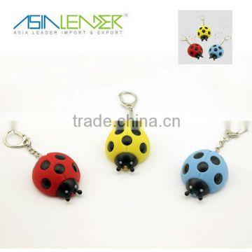 2013 Led Keychain in Lady Beetle with Sound and Light