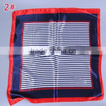 Striped Fahsion Printed Square Scarf Stain Square Scarfs 40%Cotton 60% Polyester 60*60 Scarves Shawls photo-3