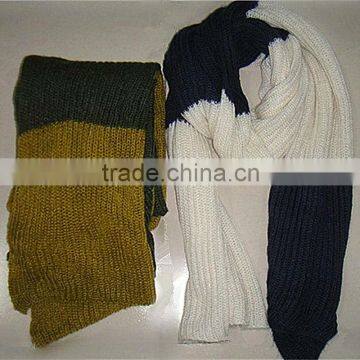 man fashion plain knitting winter scarf