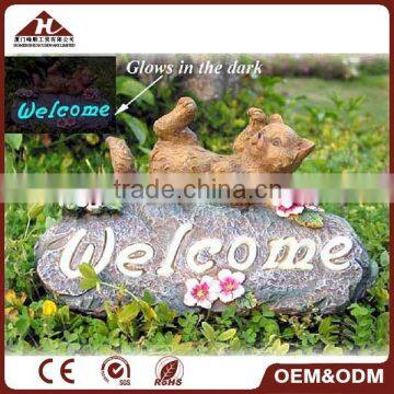 resin cat welcome board decorations for garden