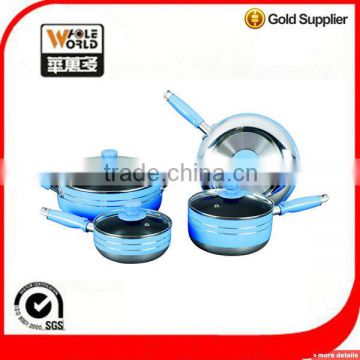 Aluminum 7 pcs nonstick cookware set as seen on TV