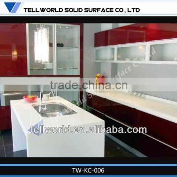 2016 hot sale pure acrylic solid surface kitchen countertop design