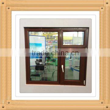 pvc window with roller shutter/upvc window with interior blind/vinyl window