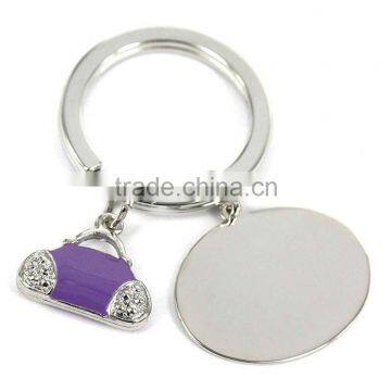 Fashion metal key chain for promotional gift with logo metal plate, Various Designs and Sizes are Available,OEM&ODM service