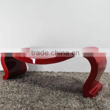 Glass Tea Table Design in Fiberglass