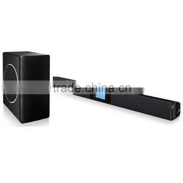2.1CH WIRELESS HOME THEATER SOUNDBAR SPEAKER WITH 8.0" WIRELESS SUBWOOFER RMS 140WATTS