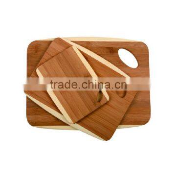 Multi-function bamboo cutting board set with hole