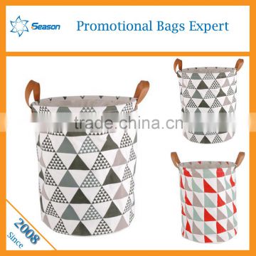 Factory Multi colors cheap bucket style jute storage basket laundry bag