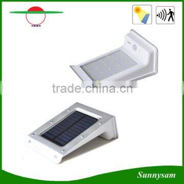 PIR sensor 20 leds Outdoor led Slim Wall motion sensor led recessed light solar security lamp