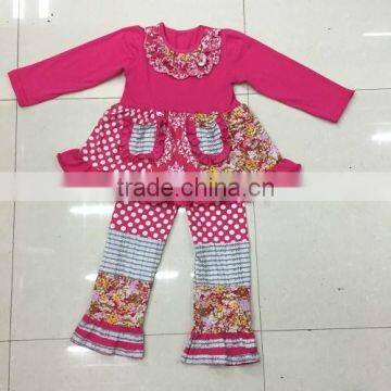 Little Girl Boutique Remake Clothing Set Girls Fall Boutique Outfits Valentine Baby Outfit Polka Dot Newborn Baby Girls Outfit