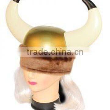 Golden Warrior Plastic Viking Helmet wholesale for Parties & Carnivals