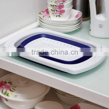 5.6L plastic collapsible foldable over-the-sink colander