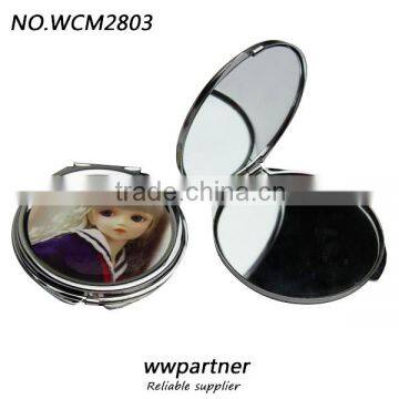 DIY Customized Round Metal Conpact Mirror