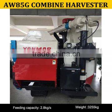 China manufacturer new type rubber tracked farm combine harvester AW85G for rice and wheat for sale