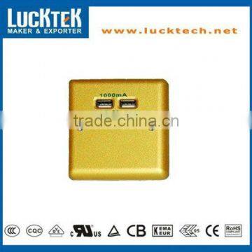 GOlDEN COLOR USB Wall Socket