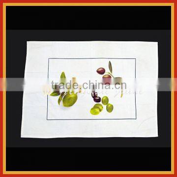 white clean lovely fruit printed tea towel for restaurant