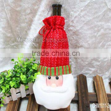 Christmas Decoration Santa Wine Bottle Pouch Cover Dinner Party Table Xmas Decor