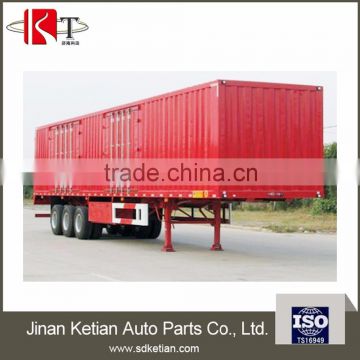 Heavy duty 3 axle 50 Tons flatbed side wall open cargo semi trailer