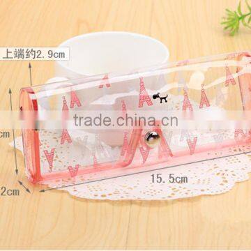 Cartoon Clear PVC Pencil Case ,Transparent PVC Box For Pen