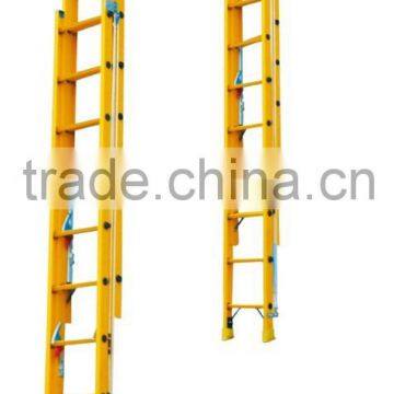 12m Fiberglass extension ladder with handrail