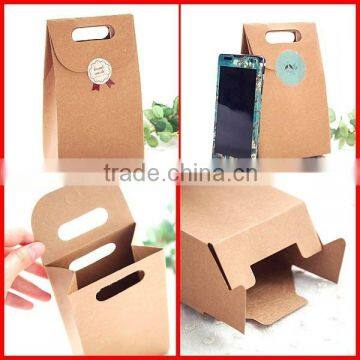 2014 New Design Kraft Paper Bag with Handle Packing Wholesale