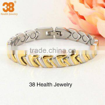 Gold Plated 4000gauss Magnetic Iink Bracelet Jewelry