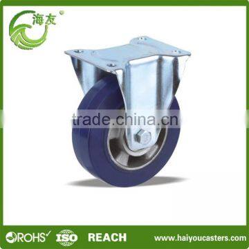 Easy To Use and Best-selling 100mm Blue Elastic Rubber Rigid Caster Wheel