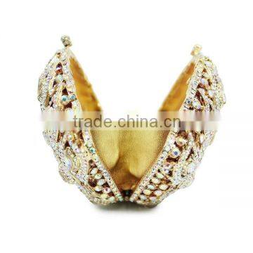 AB Color Crystal Clutch Evening Bag Rhinestone Handmade Bag Fancy Ladies Purse (88138A-AB) photo-4